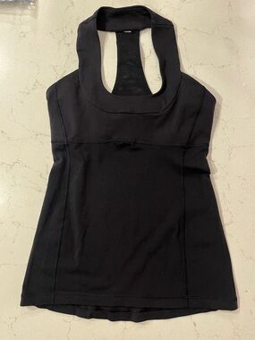 lululemon athletica Black Halter Racerback Tank Top